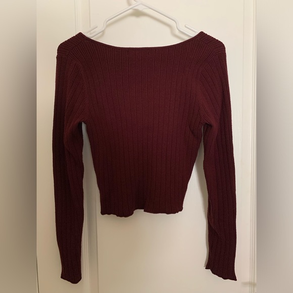 ASOS DESIGN scoop neck long sleeve sweater in fine knit rib - Picture 2 of 5